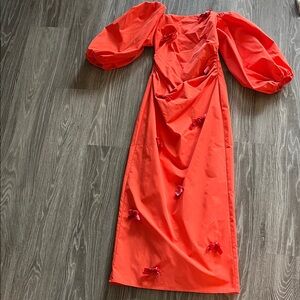 The Wolf Gang Amar Bow Midi Dress